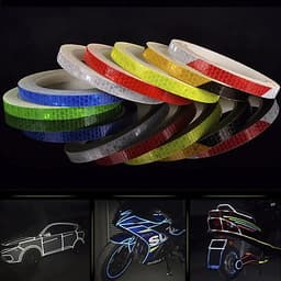 Băng Cuộn Dán Dính Đề Can (Decal) Phản Quang Dán Trang Trí Viền Thân Xe Đạp, Xe Máy, Ô tô An Toàn Ban Đêm Nổi Bật (1 cuộn 8 mét) Mai Lee