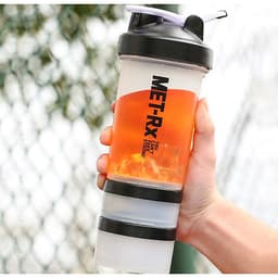 Bình Lắc Shaker, Bình Nước Gym, Bình Thể Thao Cho Gymer 4 in 1 (500ml) - Hàng Chính Hãng Amalife