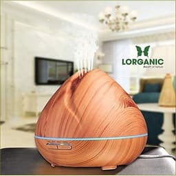 Combo máy khuếch tán/ máy xông tinh dầu Lorganic quả đào FX2059 + tinh dầu sả chanh Lorganic (10ml) LGN0367/ Thích hợp xông phòng diện tích 15-40m2.