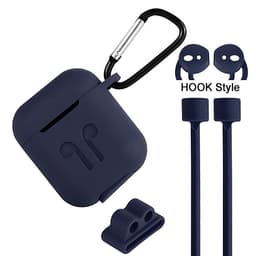 Phụ kiện chống rớt Airpods gồm hộp silicon đựng có móc khoá và dây silicon nối tai nghe quàng cổ, bao bảo vệ tai nghe, đế xỏ đồng hồ cho tai nghe Airpods (không gồm tai nghe)