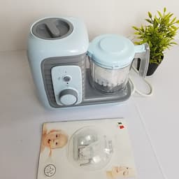 Máy hấp xay đa năng cho bé ăn dặm + Tặng kèm 1 bộ cọ bình sữa cho bé