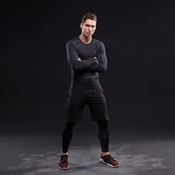 Set 3 in 1 Quần áo gym nam, Quần áo legging nam, Quần áo gym giữ nhiệt nam - Thích hợp tập gym, đá bóng, chạy bộ, bóng rổ hoặc giữ ấm cơ thể - Quần áo tập gym nam chất liệu thun lạnh cao cấp ôm body (SP001)