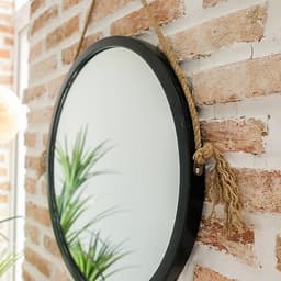Gương Tròn Soi Trang Điểm Treo Tường Khung Gỗ Hàn Quốc Mia Mirror Nội Thất Kiểu Hàn BEYOURs