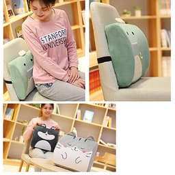 Gối tựa lưng ghế văn phòng hình thú giúp không đau lưng. Gối lót lưng vô cùng mềm mại và thoải mái