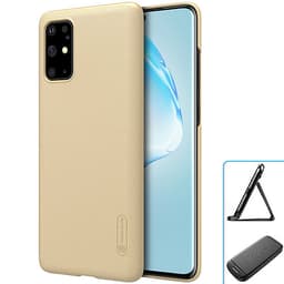 Ốp Lưng Sần chống sốc cho Samsung Galaxy S20 Plus hiệu Nillkin Super Frosted Shield (Đính kèm giá đỡ hoặc miếng dán từ tính) - Hàng Chính Hãng