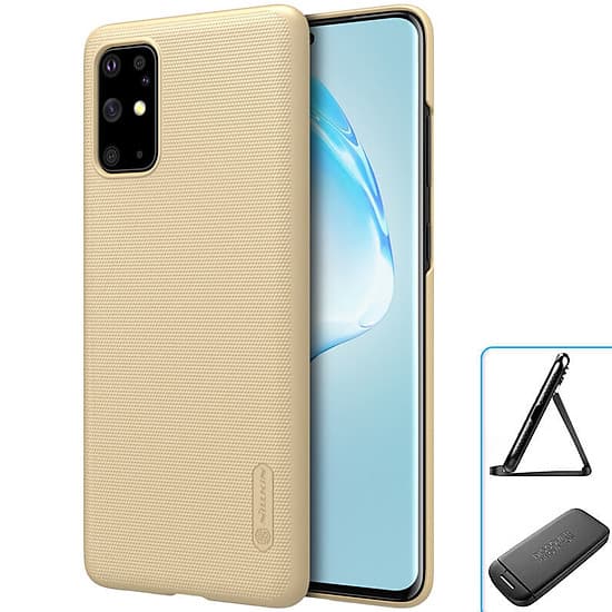 Ốp Lưng Sần chống sốc cho Samsung Galaxy S20 Plus hiệu Nillkin Super Frosted Shield (Đính kèm giá đỡ hoặc miếng dán từ tính) - Hàng Chính Hãng