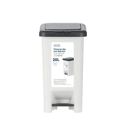 Thùng rác đạp chữ nhật Hiro 20L