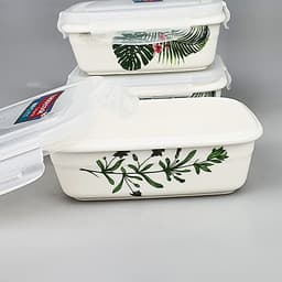 Hộp Đựng Cơm Cà Men Giữ Nhiệt 3 Tầng Happy Cook Chất Liệu Gốm Sứ Chịu Nhiệt 1400 Độ C Tặng Túi Đựng Giữ Nhiệt Cao Cấp -Hàng Chính Hãng