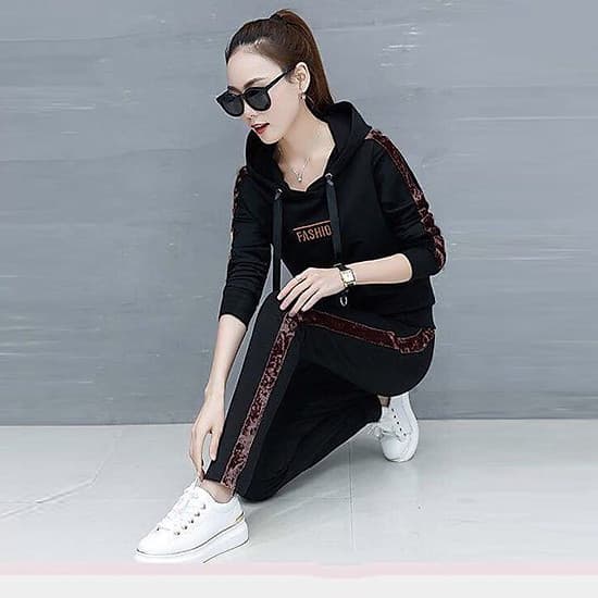 Bộ đồ thể thao nữ phối nhung TT240