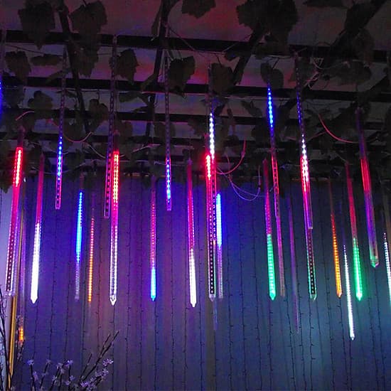Đèn led sao băng đèn led giọt nước trang trí 8 ống 
