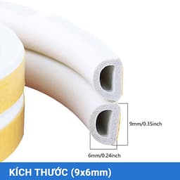 Gioăng cao su khung cửa, Gioăng cao su chữ D ( cuộn 6m)