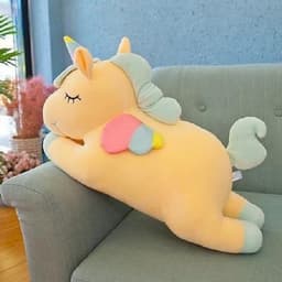 Bộ chăn gối văn phòng - gồm gối, mền hoặc gấu bông hình thú nằm hình ngựa pony (kỳ lân unicorn) tùy chọn màu