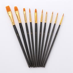 Bộ 10 Cọ Chuyên Dụng Để Tô Tranh Sơn Dầu, Vẽ Màu Nước Acrylic