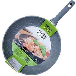 Chảo đáy từ vân đá chống dính GREEN COOK 24 -26 - 28cm tay cầm chịu nhiệt - Hàng chính hãng