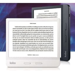 Máy đọc sách Kobo Libra H20 8GB Trắng/Đen có đèn nền vàng, chống nước - Hàng nhập khẩu