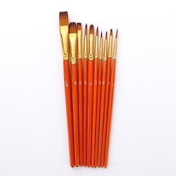 Bộ 10 Cọ Chuyên Dụng Để Tô Tranh Sơn Dầu, Vẽ Màu Nước Acrylic