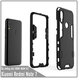 Ốp lưng cho Xiaomi Redmi Note 7 - iRON - MAN - Nhựa PC cứng viền dẻo chống sốc VER 2