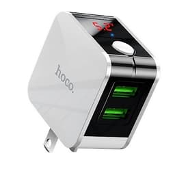 Củ sạc Hoco HK5 Usb kép sạc nhanh 2.4A tắt nguồn điện thông minh trang bị màn hình Led ( có 2 màu lựa chọn ) - Hàng chính hãng