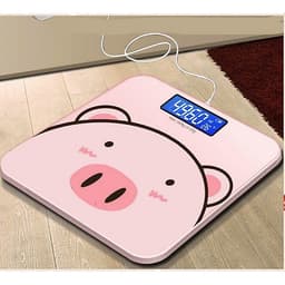 Cân Điện Tử Dùng Pin - Sạc USB Sức Khỏe Hình Chú Heo Xinh Xắn Dành Cho Gia Đình ( TẶNG KÈM THƯỚC DÂY ĐO)