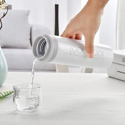 Bình Nước Giữ Nhiệt Lock&Lock Bằng Thép Không Gỉ (350Ml) - Trắng