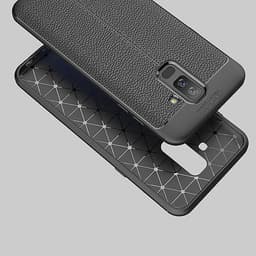 Ốp lưng silicon giả da, chống sốc chính hãng Auto Focus dành cho Samsung Galaxy A6+ Plus 2018 