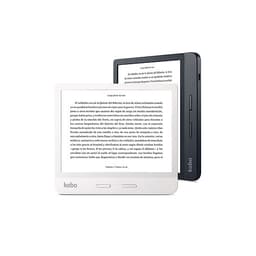 Máy đọc sách Kobo Libra H20 8GB Trắng/Đen có đèn nền vàng, chống nước - Hàng nhập khẩu