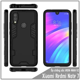 Ốp lưng cho Xiaomi Redmi Note 7 - iRON - MAN - Nhựa PC cứng viền dẻo chống sốc VER 2