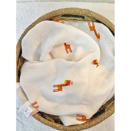 Hộp 2 khăn sợi tre lụa đa năng cho bé - Siêu thấm hút, Mềm mịn, An toàn cho da bé - kích thước 77x77cm
