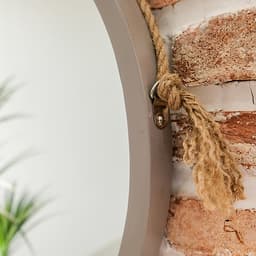 Gương Tròn Soi Trang Điểm Treo Tường Khung Gỗ Hàn Quốc Mia Mirror Nội Thất Kiểu Hàn BEYOURs