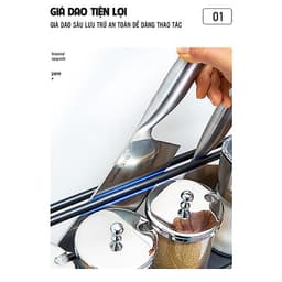 Kệ Gia Vị Thông Minh Đa Năng Lưu Trữ Toàn Bộ Dụng Cụ Nhà Bếp Gọn Gàng Khoa Học, Inox 304 Sơn Tĩnh Điện 5 Lớp
