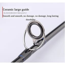 Cần câu cá lure 2m4  - Kèm máy ngang kim loại cao cấp - Tặng kèm 1 ngọn cần + 1 hộp cước BCL04 " Máy giao màu ngẫu nhiên - Cam - Xanh " 