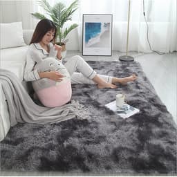 Thảm Lông Xù Màu Loang