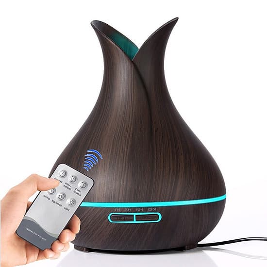 Máy phun sương, khuếch tán tinh dầu, tạo độ ẩm điều khiển từ xa Aturos GH40 (Dung tích 550ml, đèn LED 7 màu) - Hàng nhập khẩu