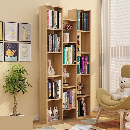 Kệ sách đứng 3 cột chia ngăn - DN01/HOMEDECOR