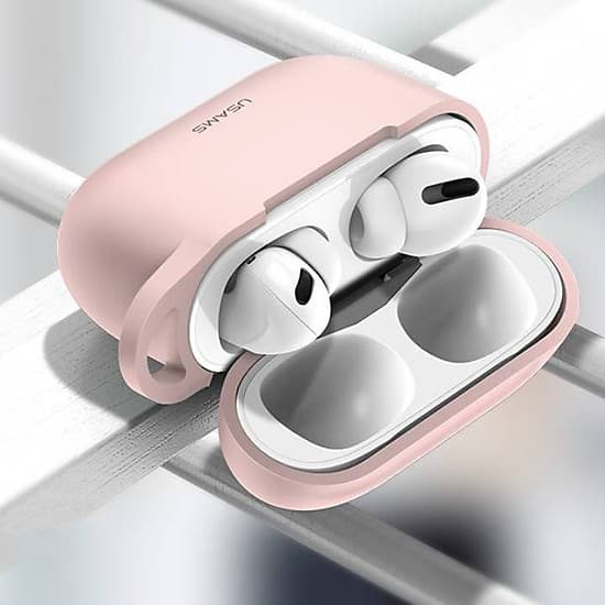 Bao case chống sốc silicon cho tai nghe Apple Airpods Pro hiệu Usams BH568 ( siêu mỏng 2mm, chống vân tay, chống bám bẩn, chống va đập, vật liệu cao cấp) - Hàng nhập khẩu