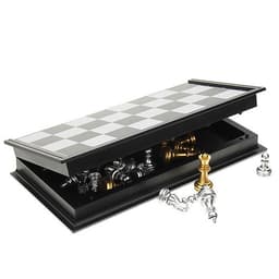 Bộ cờ Vua nam châm Quân Nhũ Bạc Vàng cao cấp