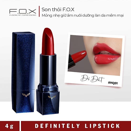 [TAIWAN COSMETICS] Son Thỏi F.O.X Definitely Lipstick 4g