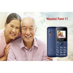 ĐIỆN THOẠI DI ĐỘNG NGƯỜI GIÀ MASSTEL FAMI 11,loa to, sóng khỏe,2 sim,bàn phím đọc số,FM không dây,dùng sim Viettel,Vinaphone,Mobifone hàng chính hãng