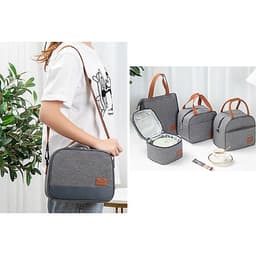 Túi đựng hộp cơm giữ nhiệt/ Túi đựng đồ ăn trưa/ Túi chống toả nhiệt, dày dặn, có tay xách, phong cách Hàn Quốc thời trang, hiện đại Ver.6