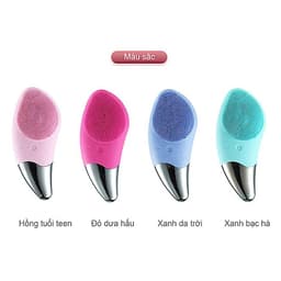 Máy Rửa Mặt Mini Massage Làm Sạch Sâu Tích Hợp Sóng Âm BR-1020 + Tặng 3 gói sữa rửa mặt thải độc Super Vegitoks Cleanser 3ml