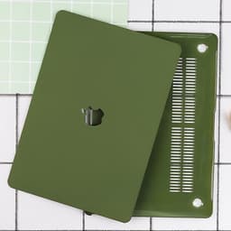 Combo ốp nhựa nhám + phủ phím silicon bảo vệ cho Macbook màu Xanh Rêu tuyệt đẹp