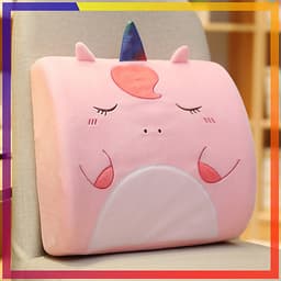 Gối tựa lưng ghế văn phòng hình thú giúp không đau lưng. Gối lót lưng vô cùng mềm mại và thoải mái