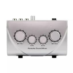 Bộ Trộn Âm Thanh Karaoke Sound Mixer Hỗ Trợ Độ Vang Cho Echo Ka-Raoke Đầu Vào Mic Kép Có Dây Cáp VINETTEAM -Hàng Chính Hãng