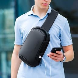 Túi đeo chéo nam thời trang chống nước MARK RYDEN 2020 tích hợp cổng sạc USB thông minh
