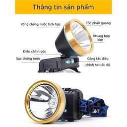 Đèn pin đội đầu siêu sáng Hewolf hàng chính hãng