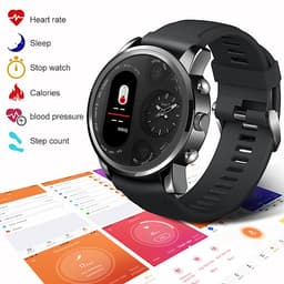 JY LEMFO T3Pro Smart Watch Heart Rate Sleep Monitor Dual Time Zone Smart Watch