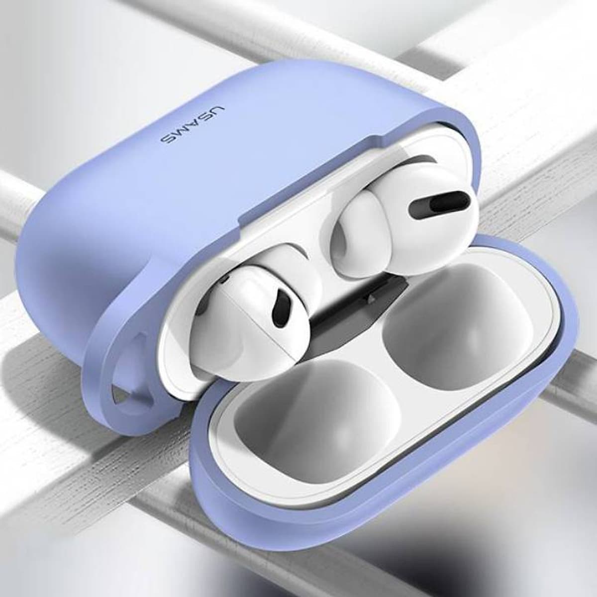 Bao case chống sốc silicon cho tai nghe Apple Airpods Pro hiệu Usams BH568 ( siêu mỏng 2mm, chống vân tay, chống bám bẩn, chống va đập, vật liệu cao cấp) - Hàng nhập khẩu
