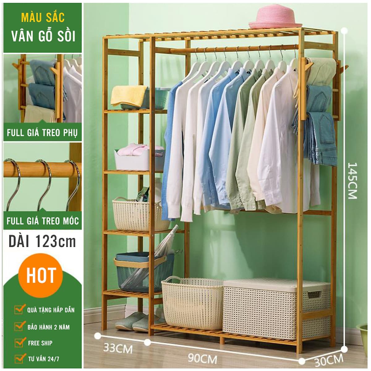 Giá Treo Quần Áo Túi Xách - Kệ Để Đồ Dày Dép Phong Cách Bắc Âu