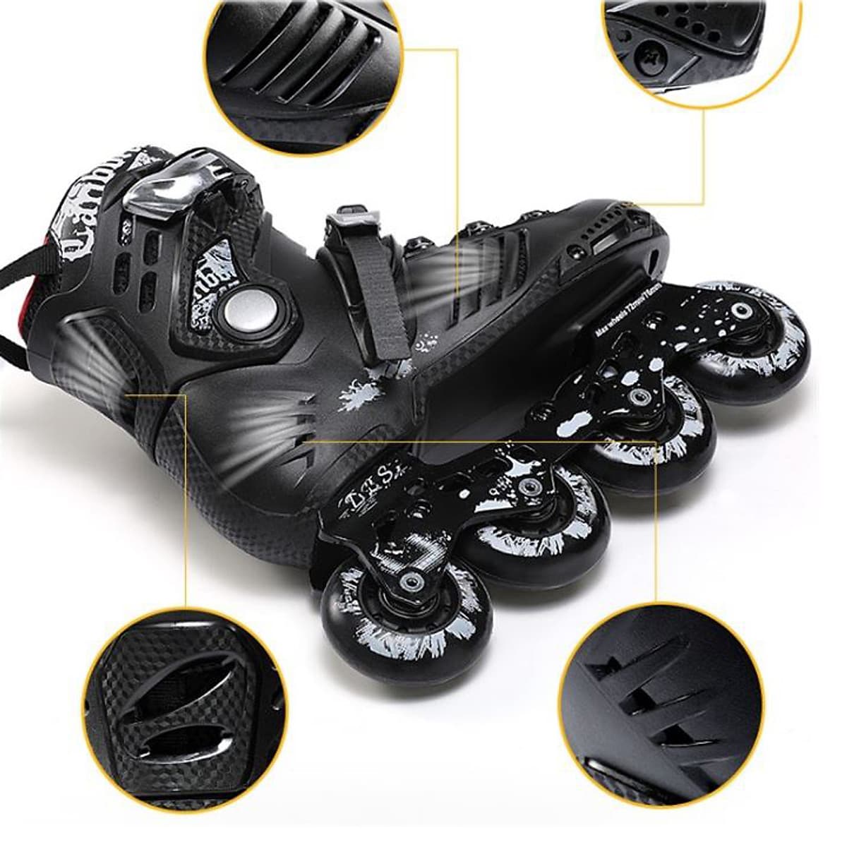 Giày Trượt Patin Người Lớn và Thiếu Niên Cao Cấp DLS-FX1, Size Cỡ Lớn, Thanh Gọn, Thời Trang và Bền Bỉ 