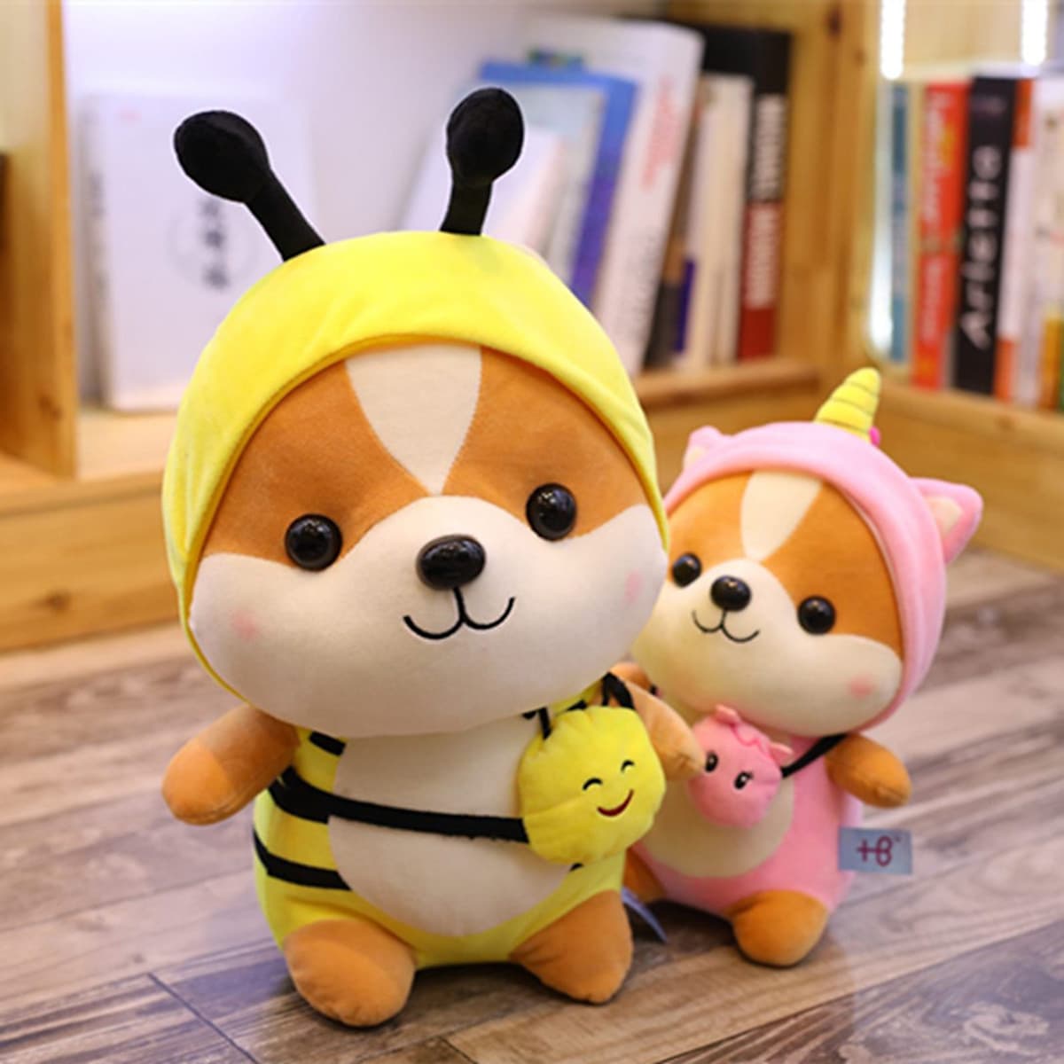 Gấu bông chú chó Shiba đeo túi đáng yêu 25cm